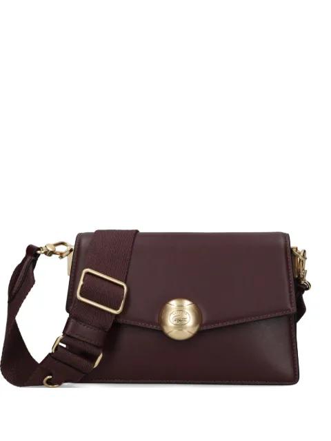 detachable strap leather satchel by LACOSTE