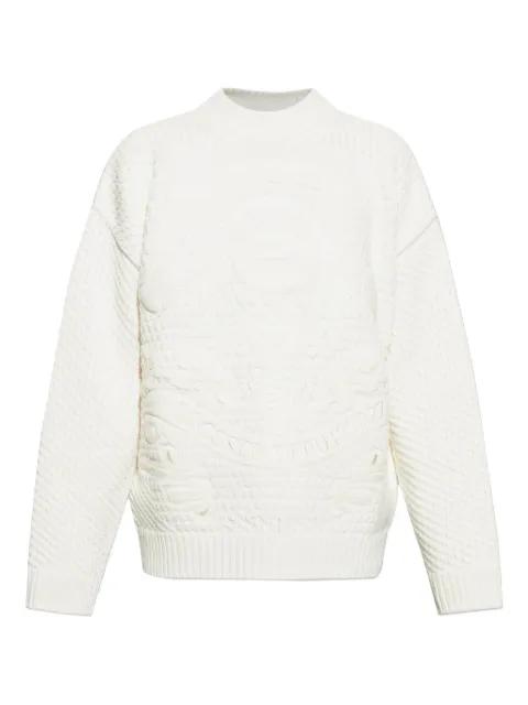 embossed crew-neck sweater by LACOSTE
