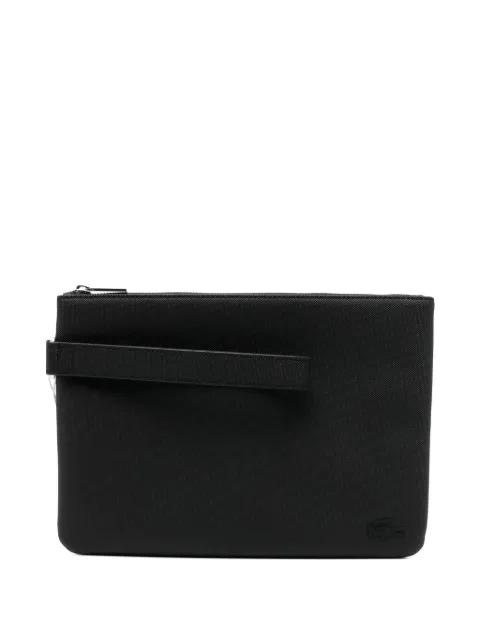 embossed-logo clutch bag by LACOSTE