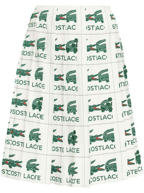 embroidered pleated skirt by LACOSTE