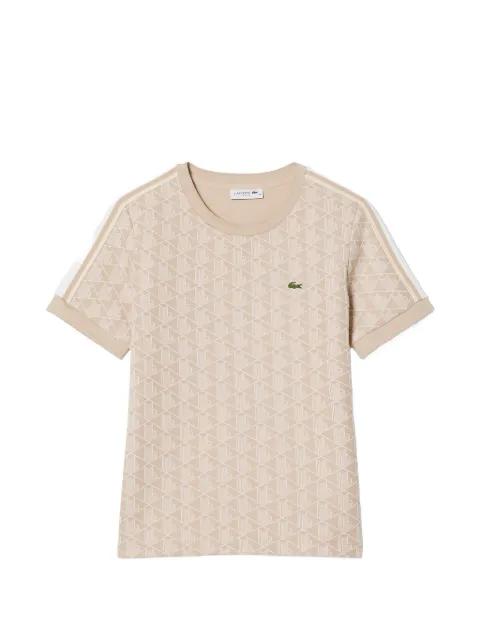 geometric print striped T-shirt by LACOSTE