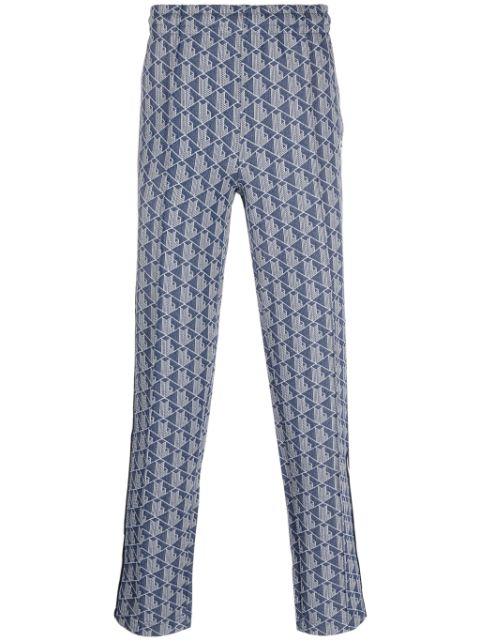 jacquard monogram-pattern track pants by LACOSTE