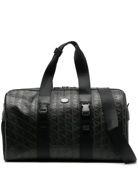 large monogram leather weekend bag by LACOSTE