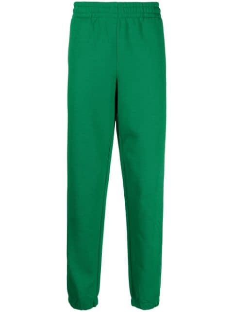 logo-appliqué cotton blend track pants by LACOSTE