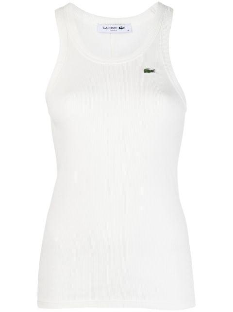 logo-appliqué knitted tank top by LACOSTE
