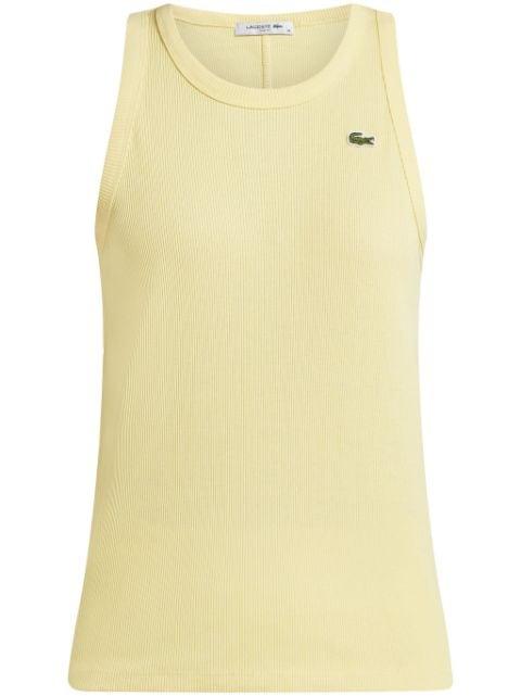 logo-appliqué ribbed tank top by LACOSTE