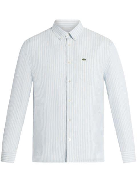 logo-appliqué striped shirt by LACOSTE