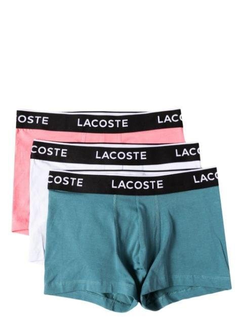 logo-band three-piece boxer set by LACOSTE