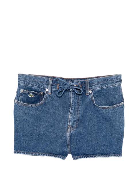 logo-embroidered denim shorts by LACOSTE