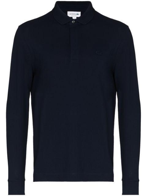 logo-embroidered long-sleeve polo shirt by LACOSTE