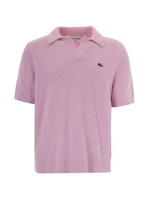 logo-patch bouclé polo shirt by LACOSTE
