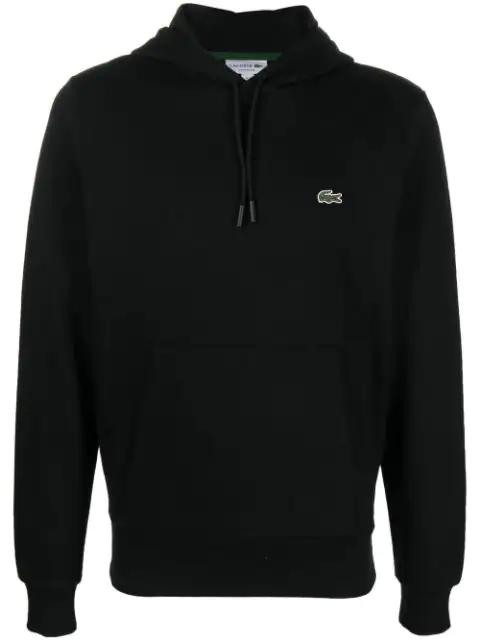 logo-patch cotton hoodie by LACOSTE