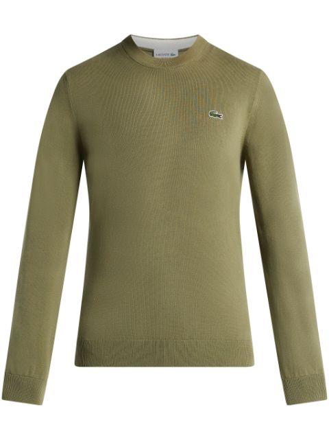 logo-patch cotton jumper by LACOSTE