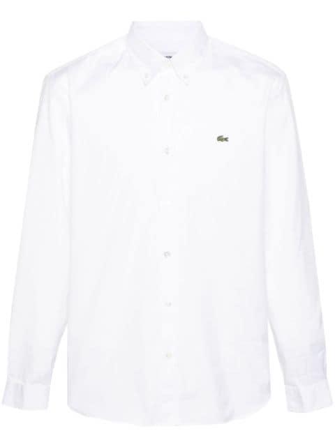 logo-patch cotton shirt by LACOSTE
