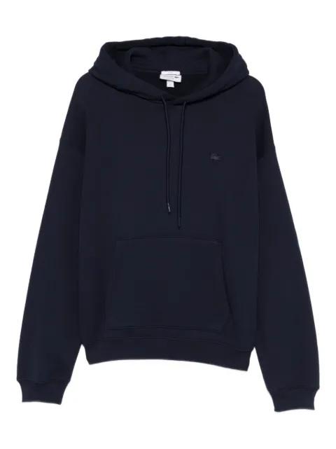 logo-patch drawstring hoodie by LACOSTE