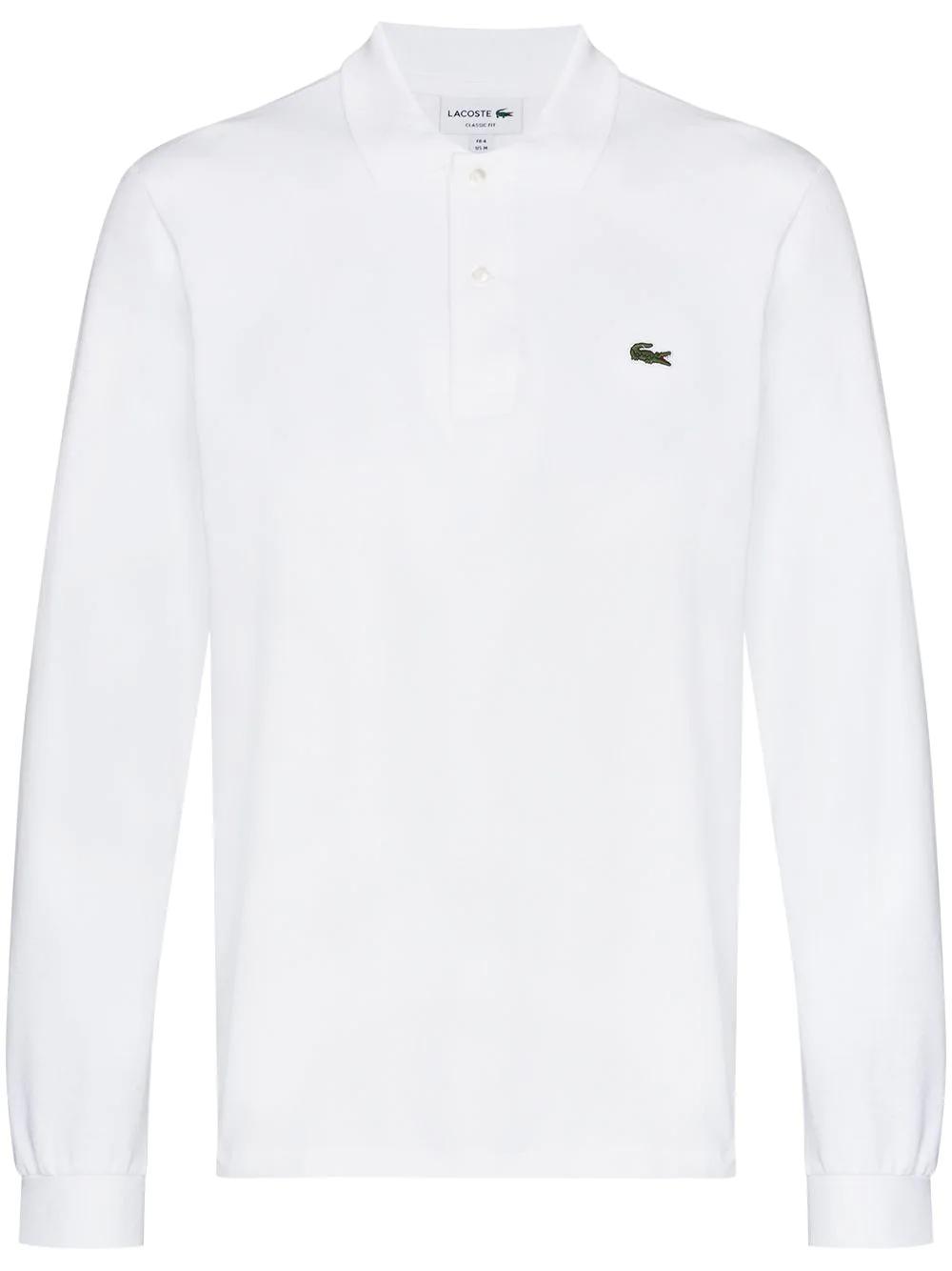 logo-patch long-sleeve polo shirt by LACOSTE