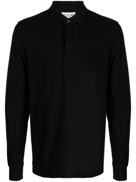 logo-patch long-sleeve polo shirt by LACOSTE