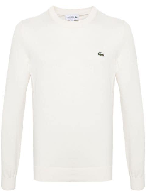 logo-patch ribbed-knit jumper by LACOSTE