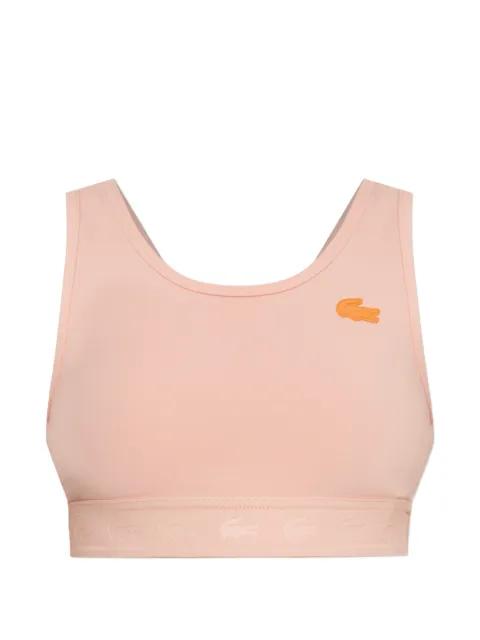 logo-patch sports bra by LACOSTE