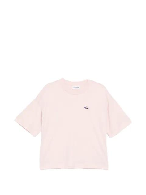 logo-patched crew neck T-shirt by LACOSTE