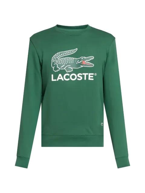 logo-print crew-neck sweatshirt by LACOSTE