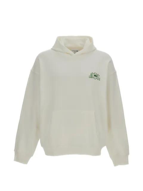 logo-print graphic-back hoodie by LACOSTE