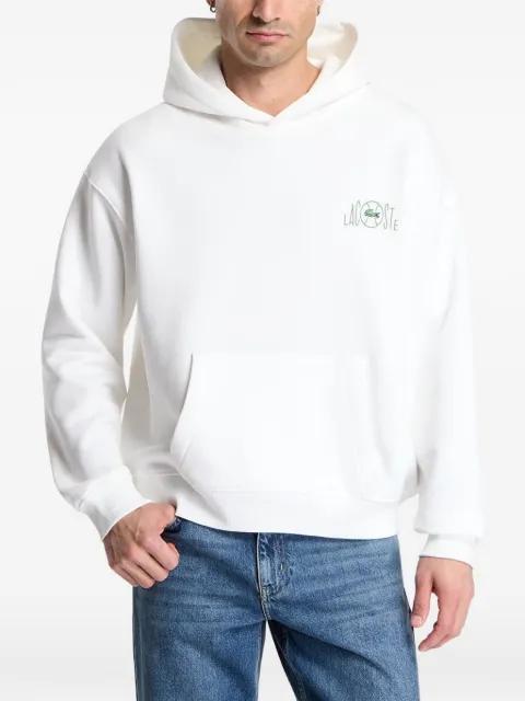 logo-print hoodie by LACOSTE