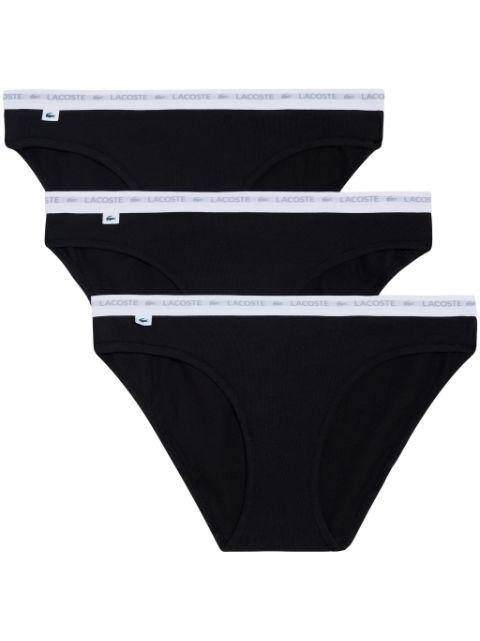 logo-waistband briefs (pack of three) by LACOSTE
