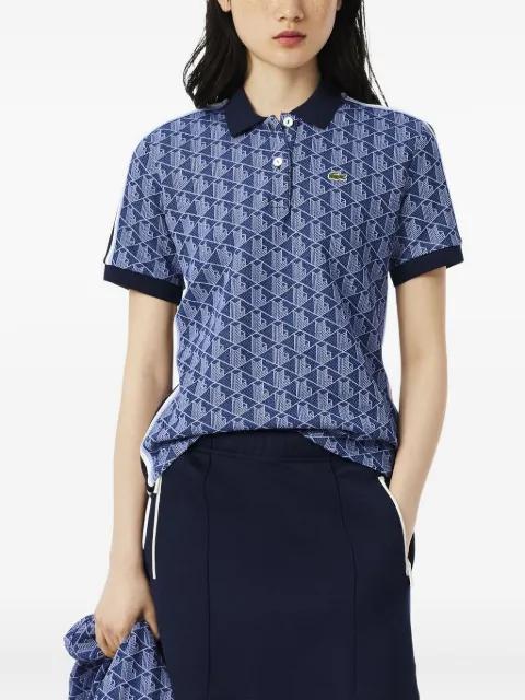 monogram-jacquard polo shirt by LACOSTE