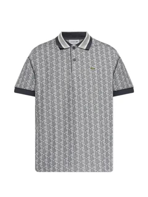 monogram-pattern polo shirt by LACOSTE