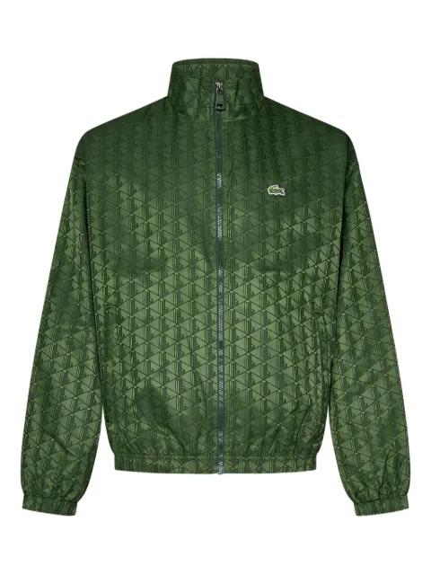 monogram pattern zip-up track jacket by LACOSTE