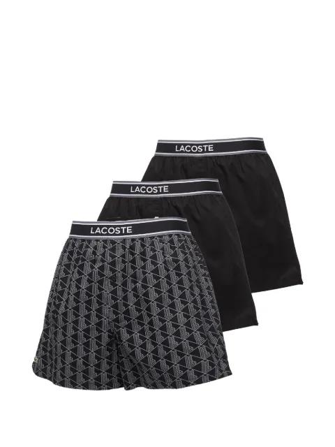 monogram-print boxers (set of three) by LACOSTE