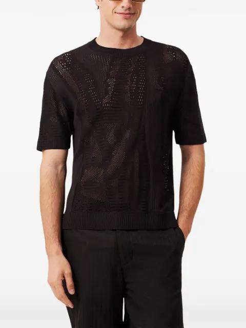 open-knit short-sleeve sweater by LACOSTE