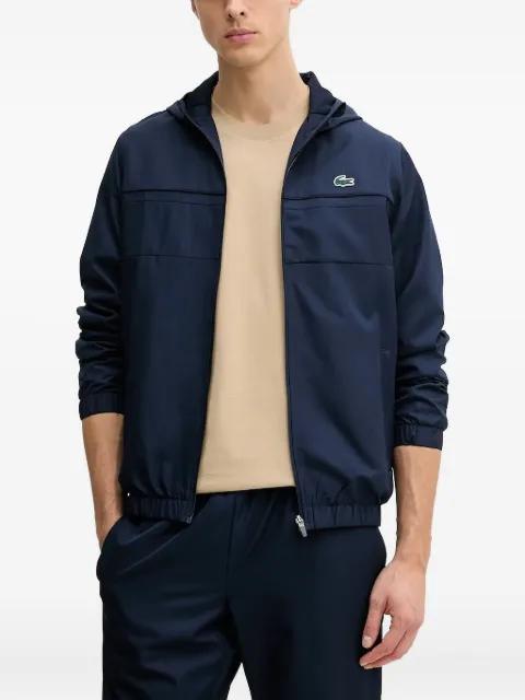 panelled zip-up hoodied jacket by LACOSTE