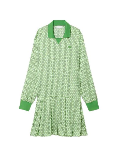 patterned pleated mini dress by LACOSTE