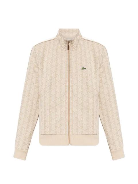 patterned zip-up sweatshirt by LACOSTE