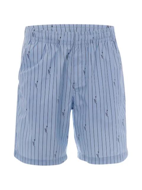pinstripe-pattern logo-print shorts by LACOSTE