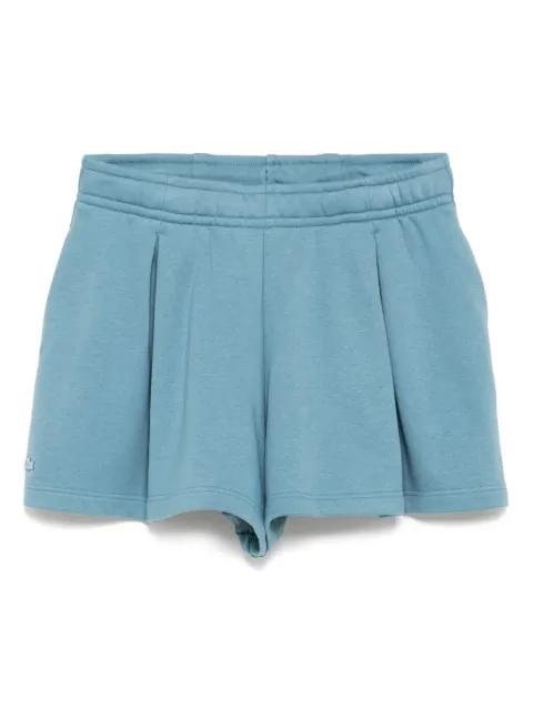 pleated fleece shorts by LACOSTE