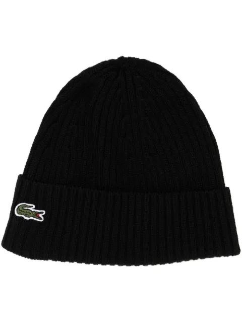 ribbed-knit beanie hat by LACOSTE