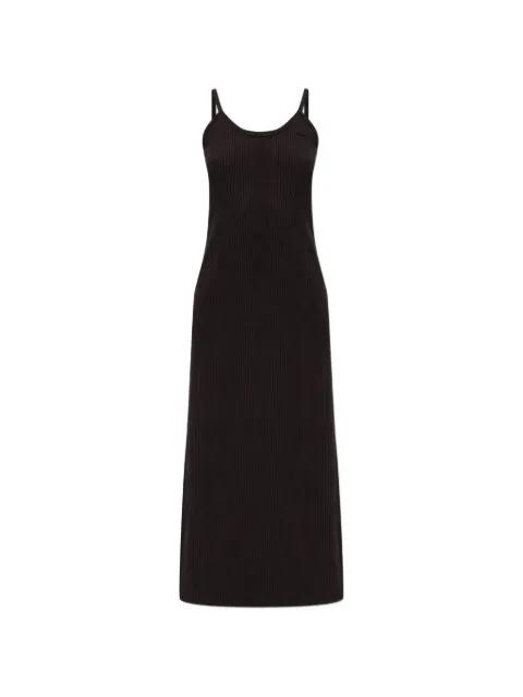 ribbed-knit logo-patch dress by LACOSTE