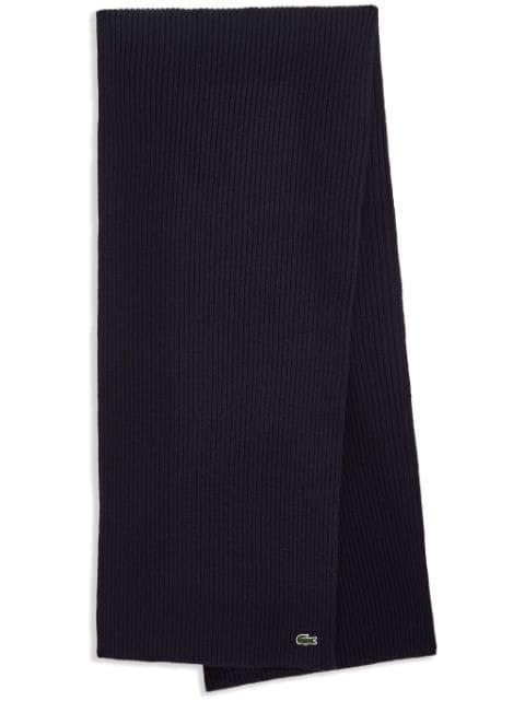 ribbed-knit wool scarf by LACOSTE