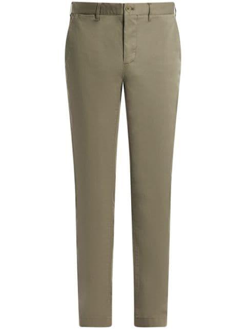 slim-cut twill trousers by LACOSTE