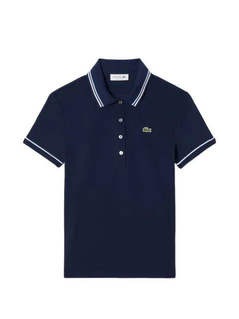 striped-collar polo top by LACOSTE