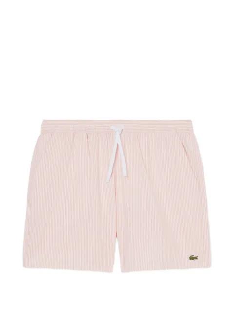 striped drawstring swim shorts by LACOSTE