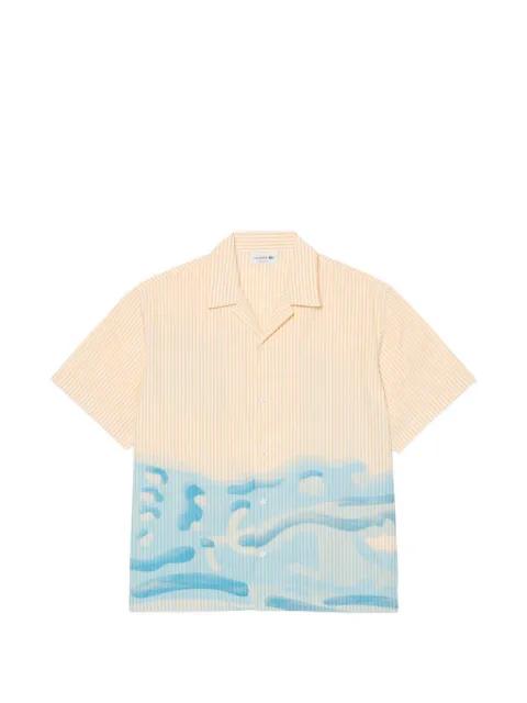 striped graphic-print shirt by LACOSTE