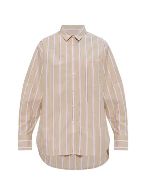 striped-pattern logo-embroidered shirt by LACOSTE