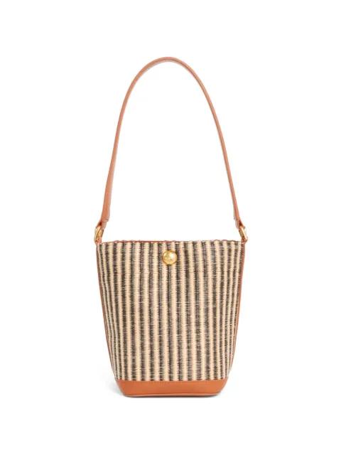 stripes appliqué bucket bag by LACOSTE