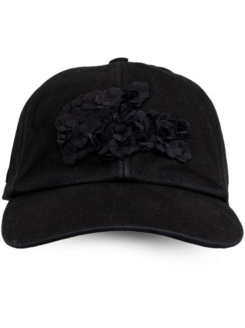 x Lemarié floral-appliqué cap by LACOSTE