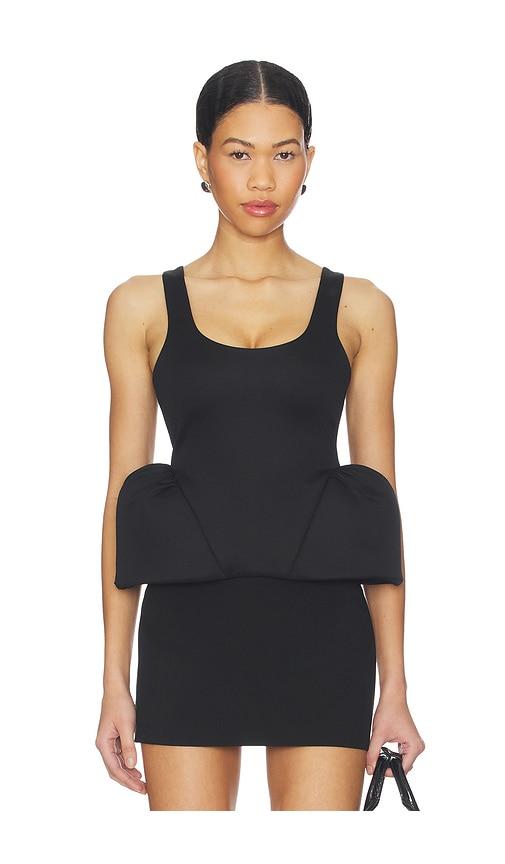LADO BOKUCHAVA Basque Top in Black by LADO BOKUCHAVA