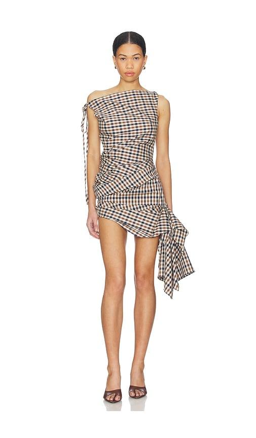 LADO BOKUCHAVA Twirl Dress in Brown by LADO BOKUCHAVA